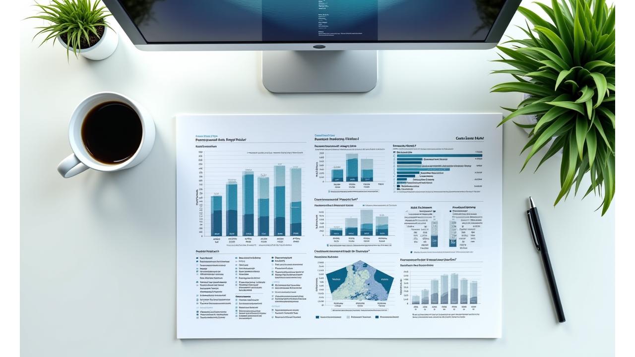 Exemplo de relatório de impacto ambiental com gráficos e dados para tomada de decisão